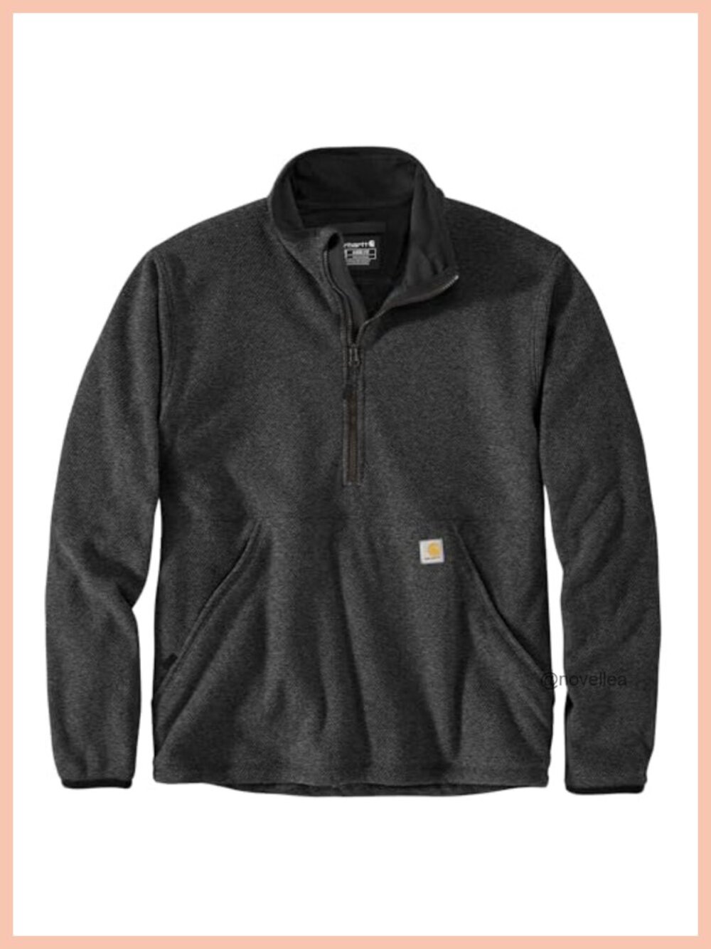 Men's Half-Zip Fleece Pullover Mock Neck Work Utility Outerwear